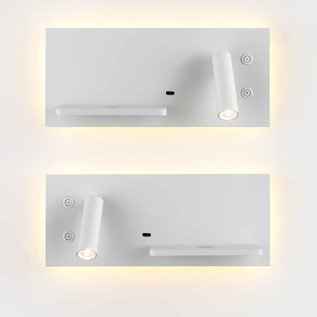 applique murale led moderne avec chargeur sans fil pour décoration intérieure - vue 4 sur 17