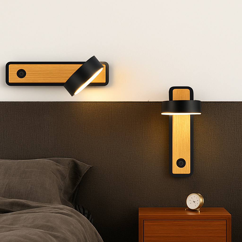 applique murale led moderne avec interrupteur pour lecture - vue 4 sur 8