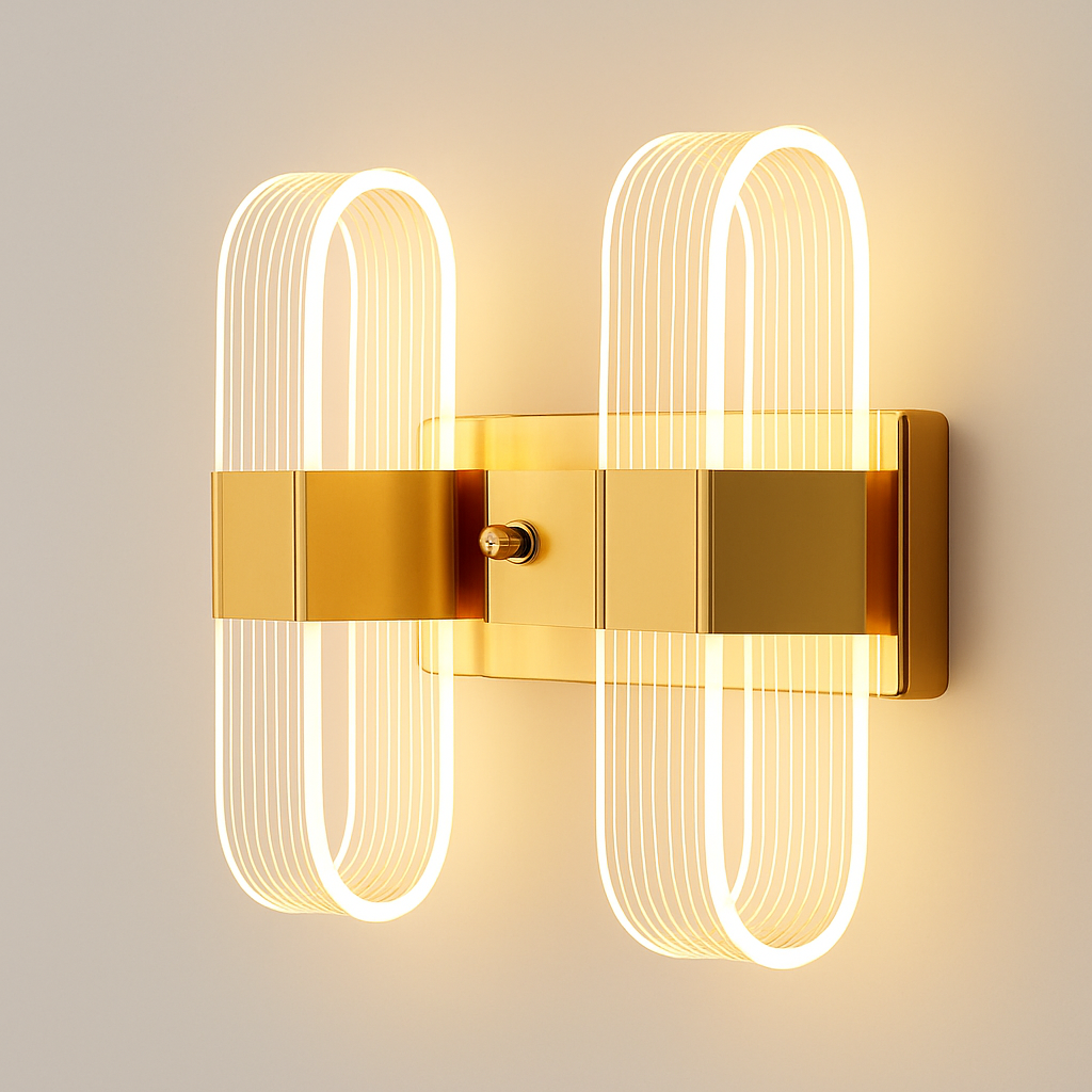 applique murale LED moderne elliptique pour décoration intérieure - vue 2 sur 9