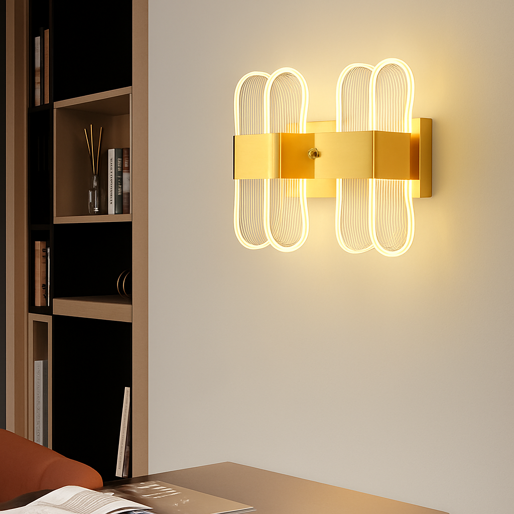 applique murale LED moderne elliptique pour décoration intérieure - vue 3 sur 9