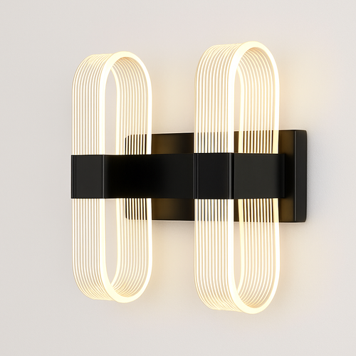 applique murale LED moderne elliptique pour décoration intérieure