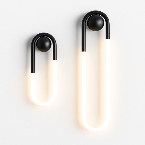 applique murale à led ovale en métal et acrylique décoratif