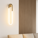 applique murale à led ovale en métal et acrylique décoratif