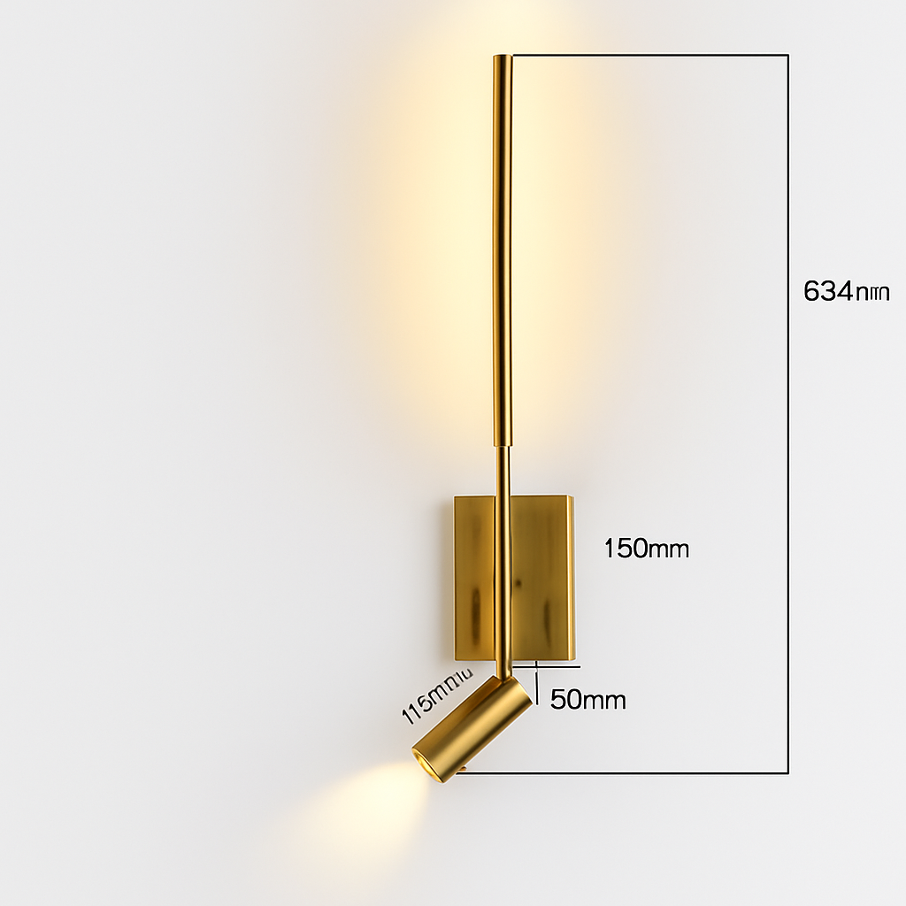 Applique murale Led rotative longue et minimaliste moderne - vue 7 sur 9