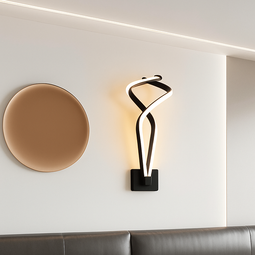 Applique murale LED spirale en aluminium Modern - vue 3 sur 3