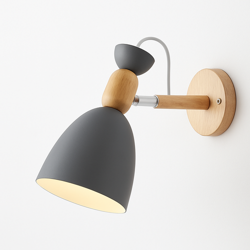 applique murale led style nordique en bois moderne - vue 10 sur 9