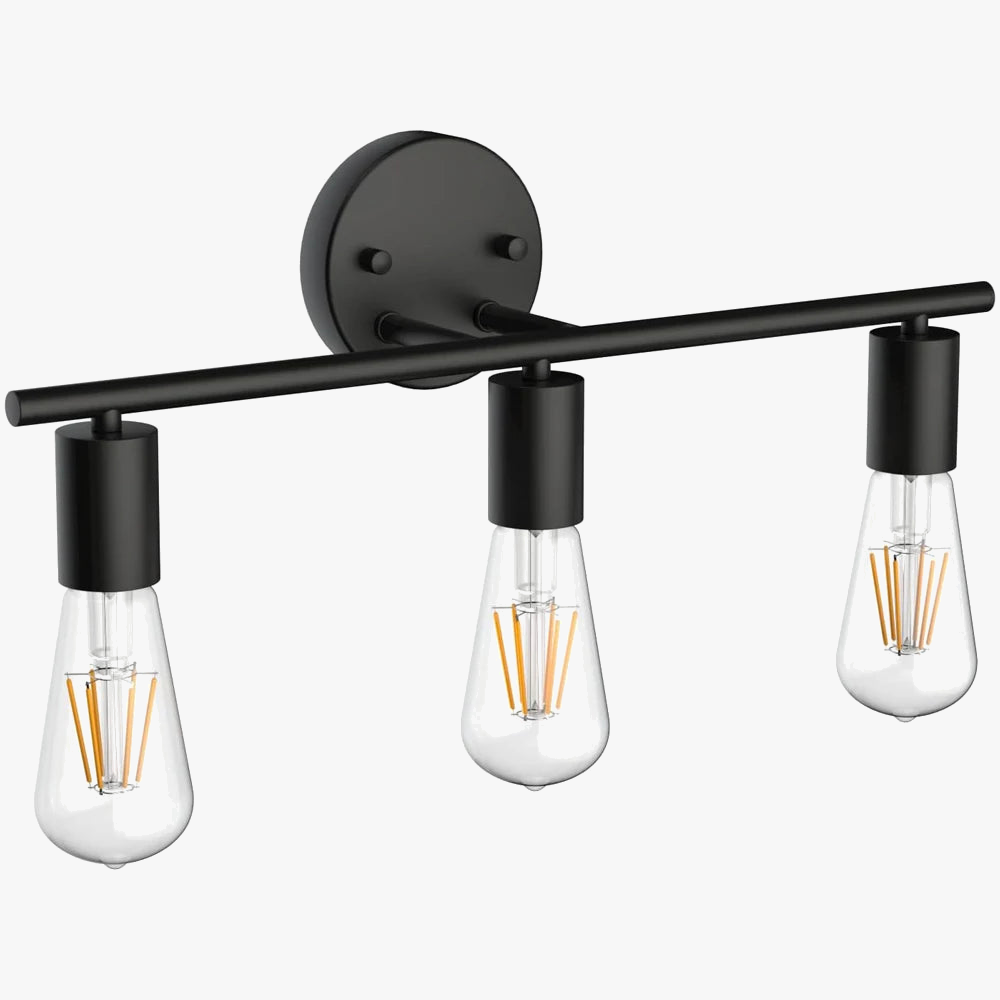 applique murale led vintage multi-têtes avec miroir décoratif d'intérieur