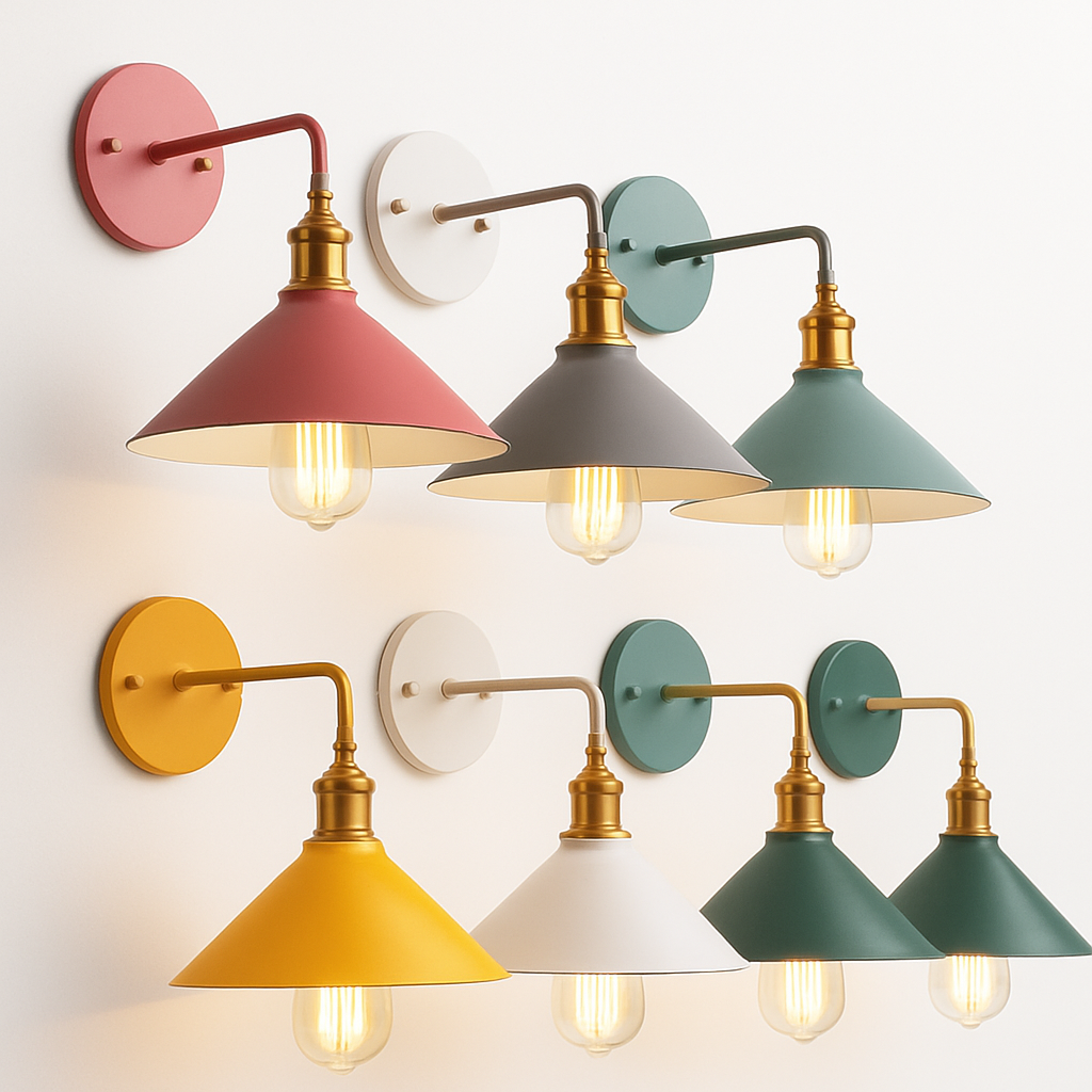 Applique murale LED Vintage Plated de couleurs - vue 4 sur 7