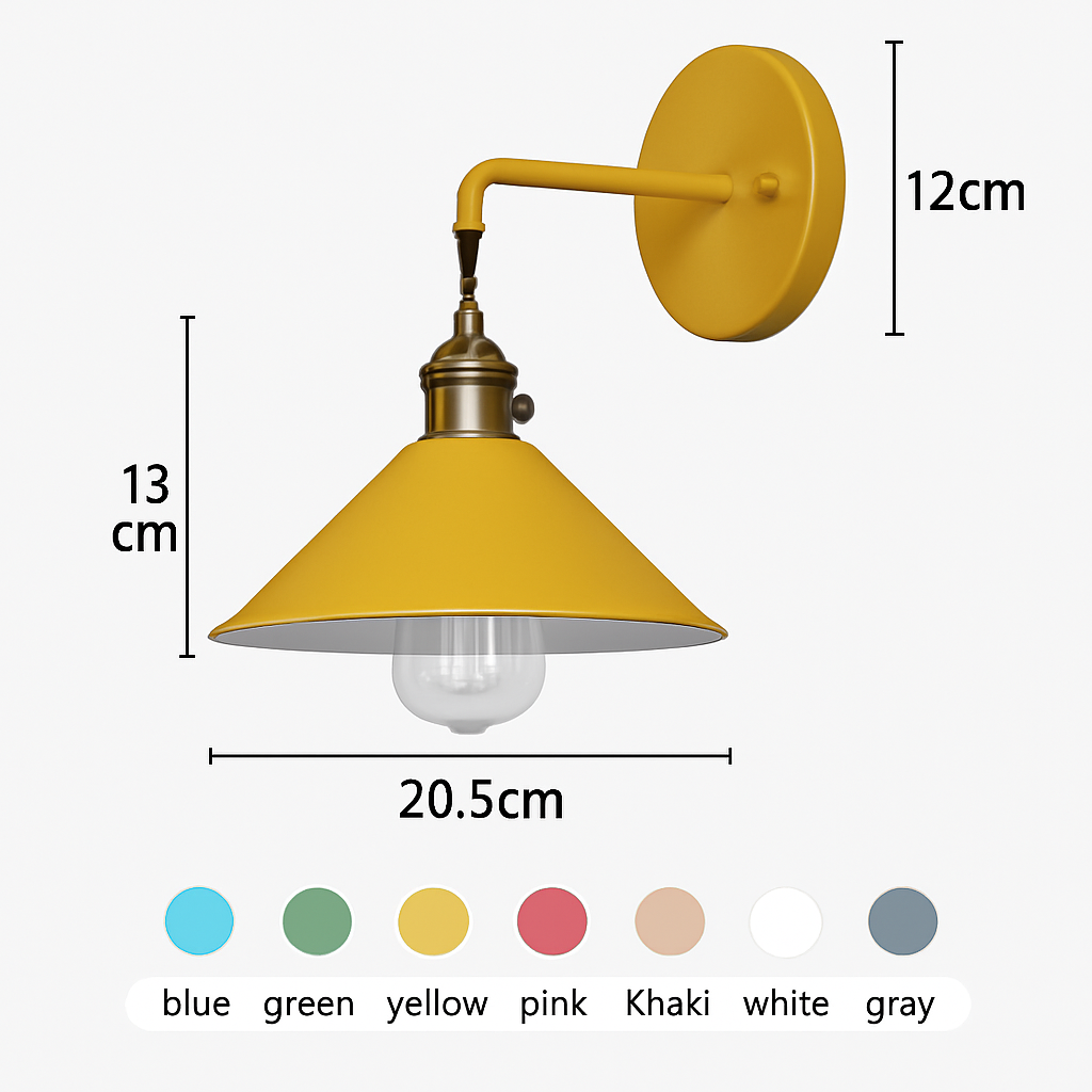 Applique murale LED Vintage Plated de couleurs - vue 7 sur 7