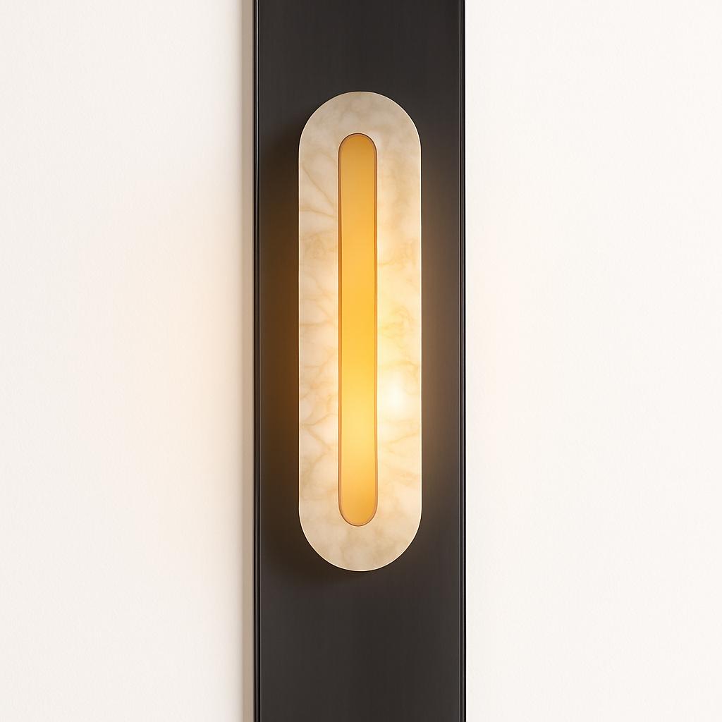 applique murale luxe en cuivre et marbre moderne - vue 4 sur 9