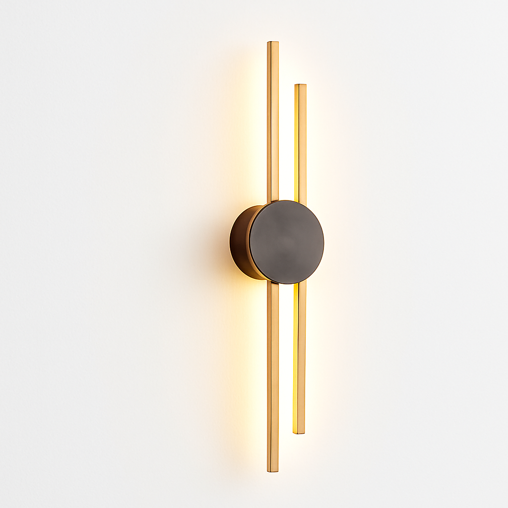 applique murale minimaliste en laiton led atmosphère - vue 11 sur 18