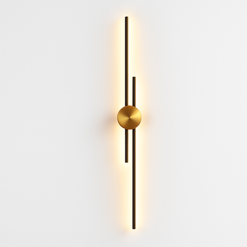 applique murale minimaliste en laiton led atmosphère - vue 15 sur 18