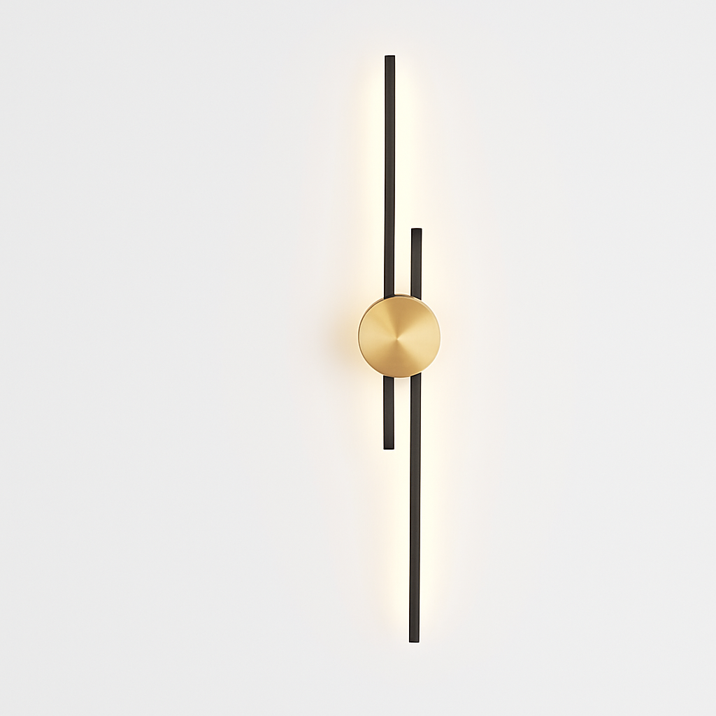 applique murale minimaliste en laiton led atmosphère - vue 9 sur 18