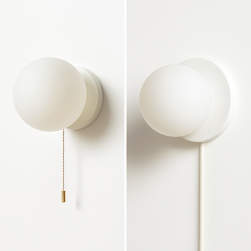 applique murale moderne boule avec interrupteur décoratif intérieur - vue 3 sur 8