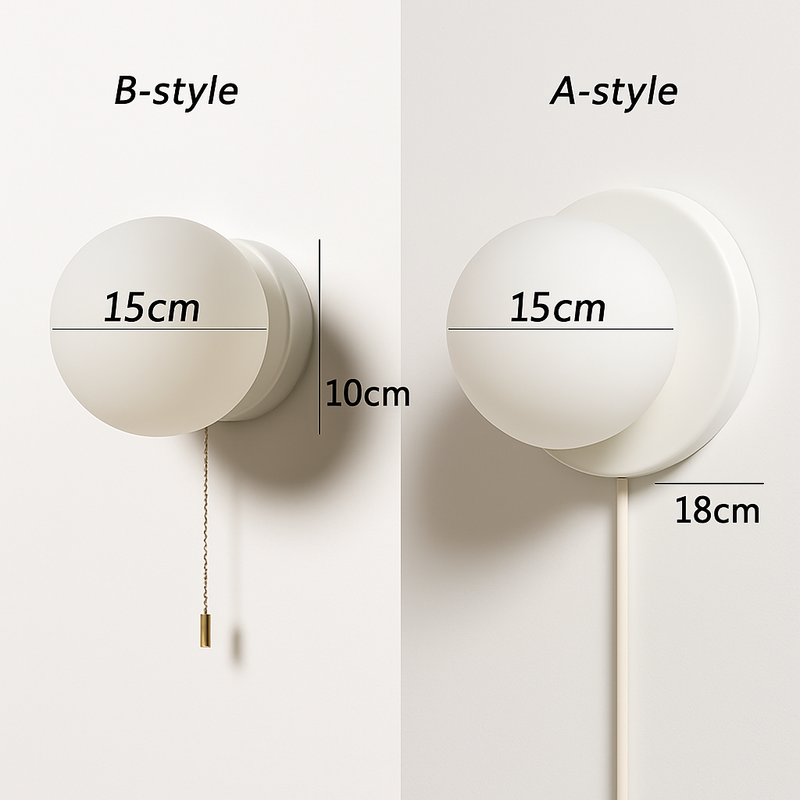 applique murale moderne boule avec interrupteur décoratif intérieur