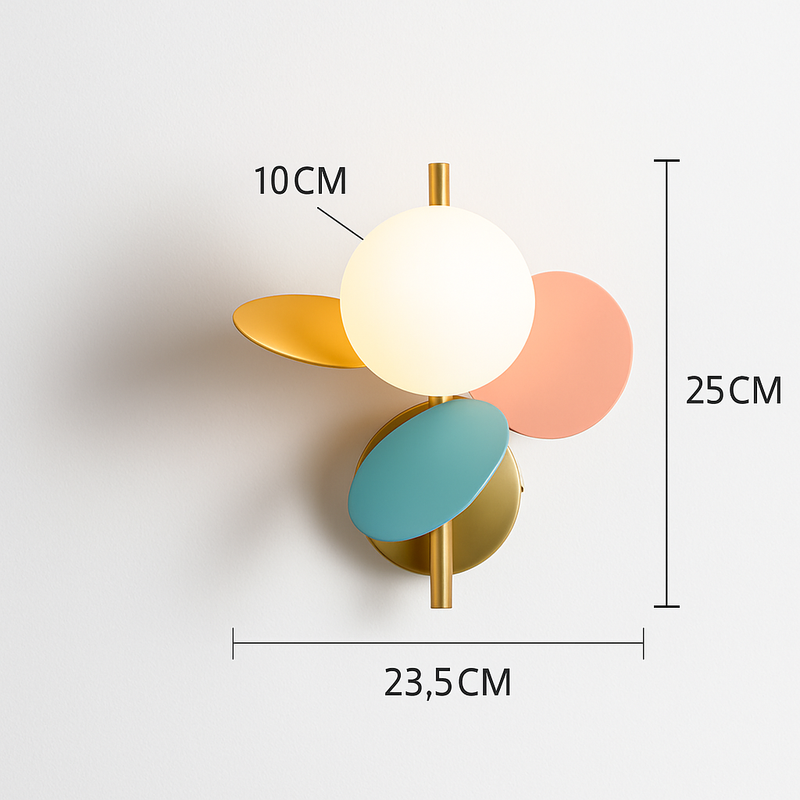 Applique murale moderne coloré pour enfant Clover