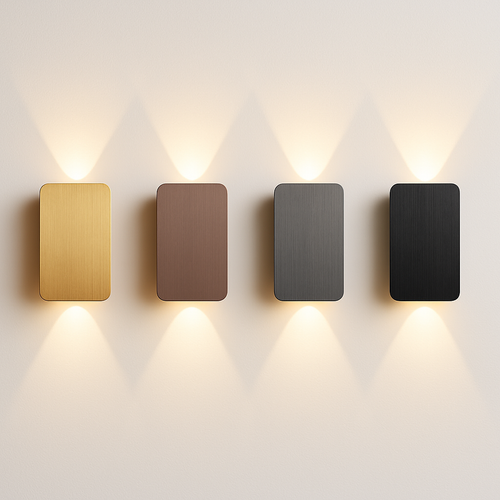 applique murale moderne en aluminium brossé pour éclairage intérieur