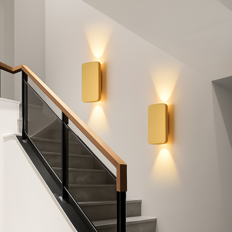 applique murale moderne en aluminium brossé pour éclairage intérieur