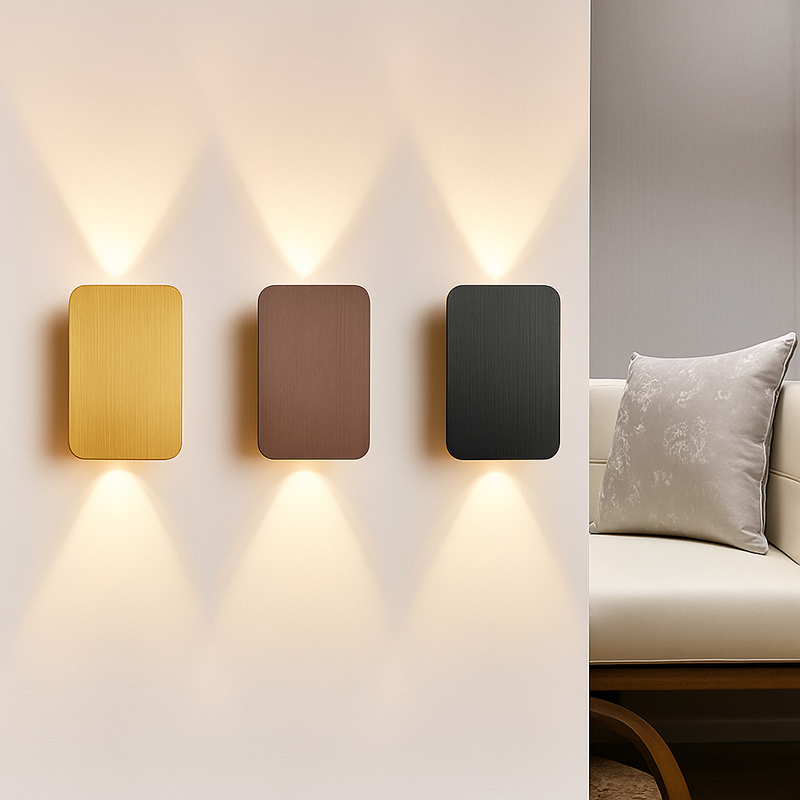applique murale moderne en aluminium brossé pour éclairage intérieur
