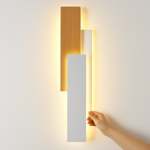 Applique murale moderne en bois naturel