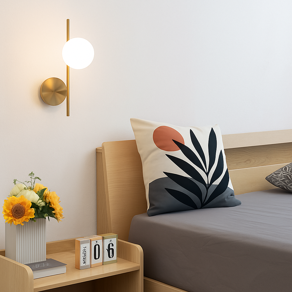 applique murale moderne en boule de verre design créatif et élégant - vue 3 sur 9