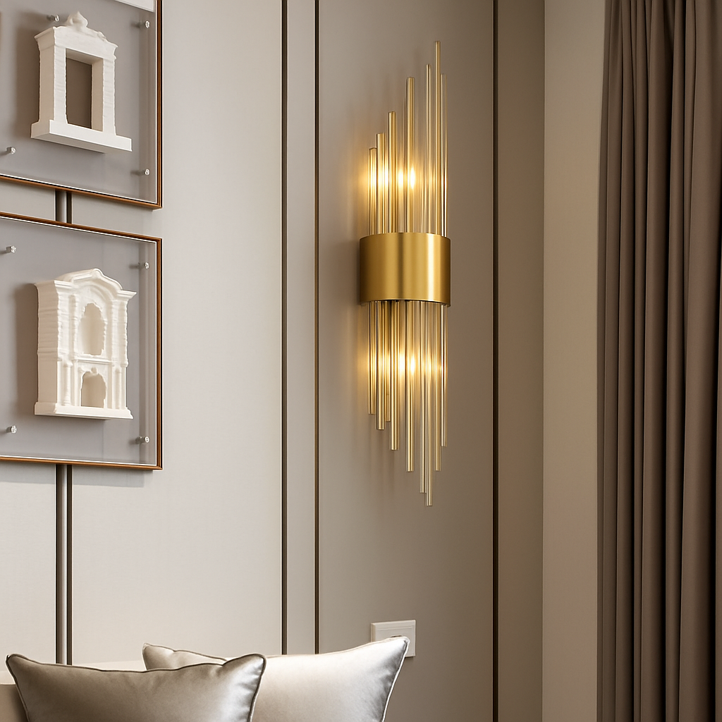 applique murale moderne en cristal éclairage intérieur décoratif design luxe - vue 3 sur 15