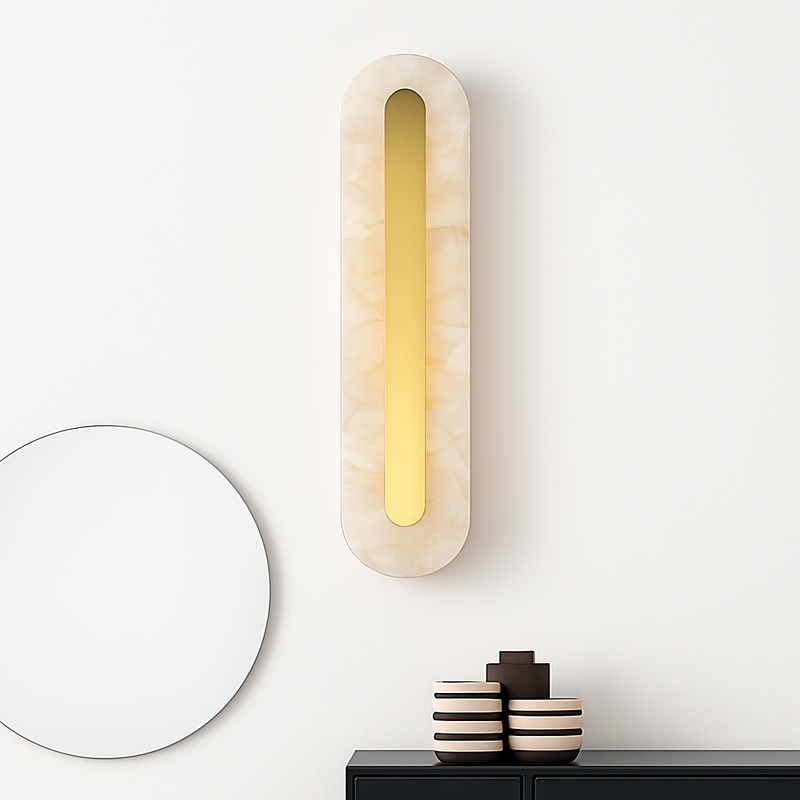 applique murale moderne en cuivre et marbre design élégant