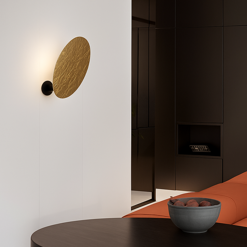 Applique murale moderne en forme de lune design italien Applique murale moderne en forme de lune design italien