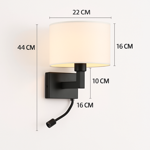 applique murale moderne en tissu avec led américaine européenne - vue 9 sur 10