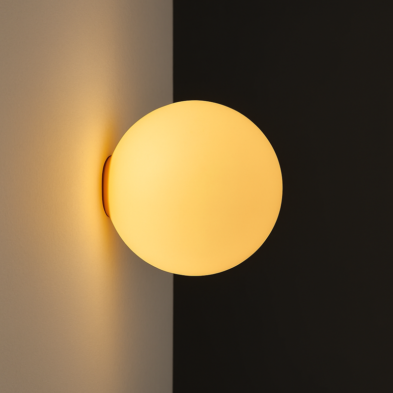 applique murale moderne en verre blanc pour divers espaces