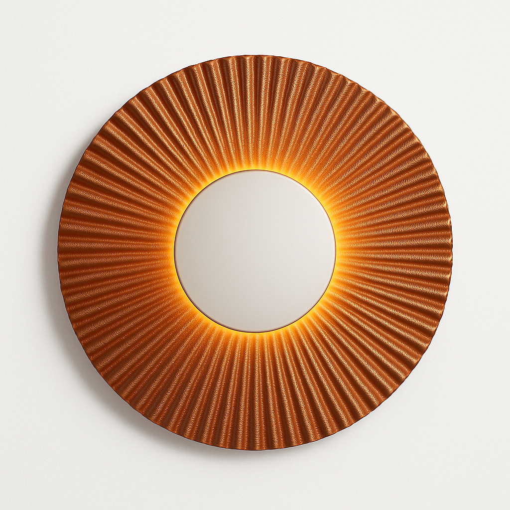 Applique murale moderne LED forme de soleil métallique Hasna - vue 2 sur 11