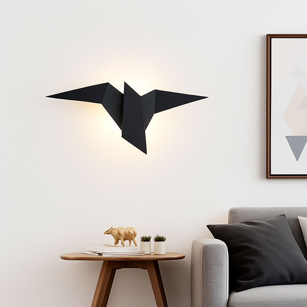 Applique murale moderne LED oiseau style origami Naila - vue 5 sur 5