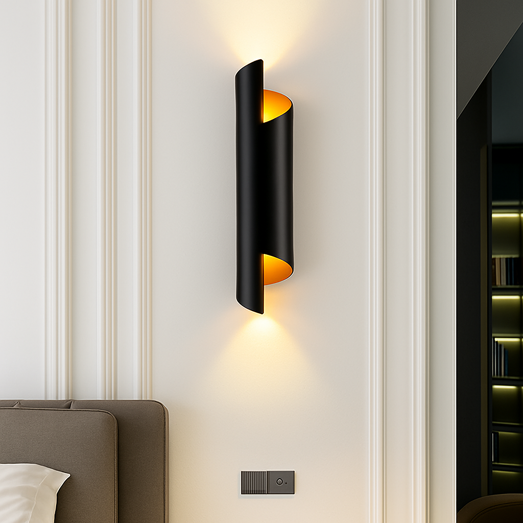 applique murale moderne tube rond pour intérieur élégant - vue 3 sur 9