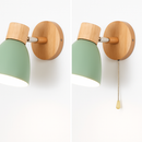 Applique murale nordique en bois avec interrupteur