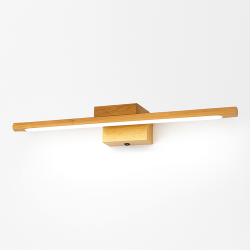 Applique murale nordique en bois massif pour miroir de salle de bains