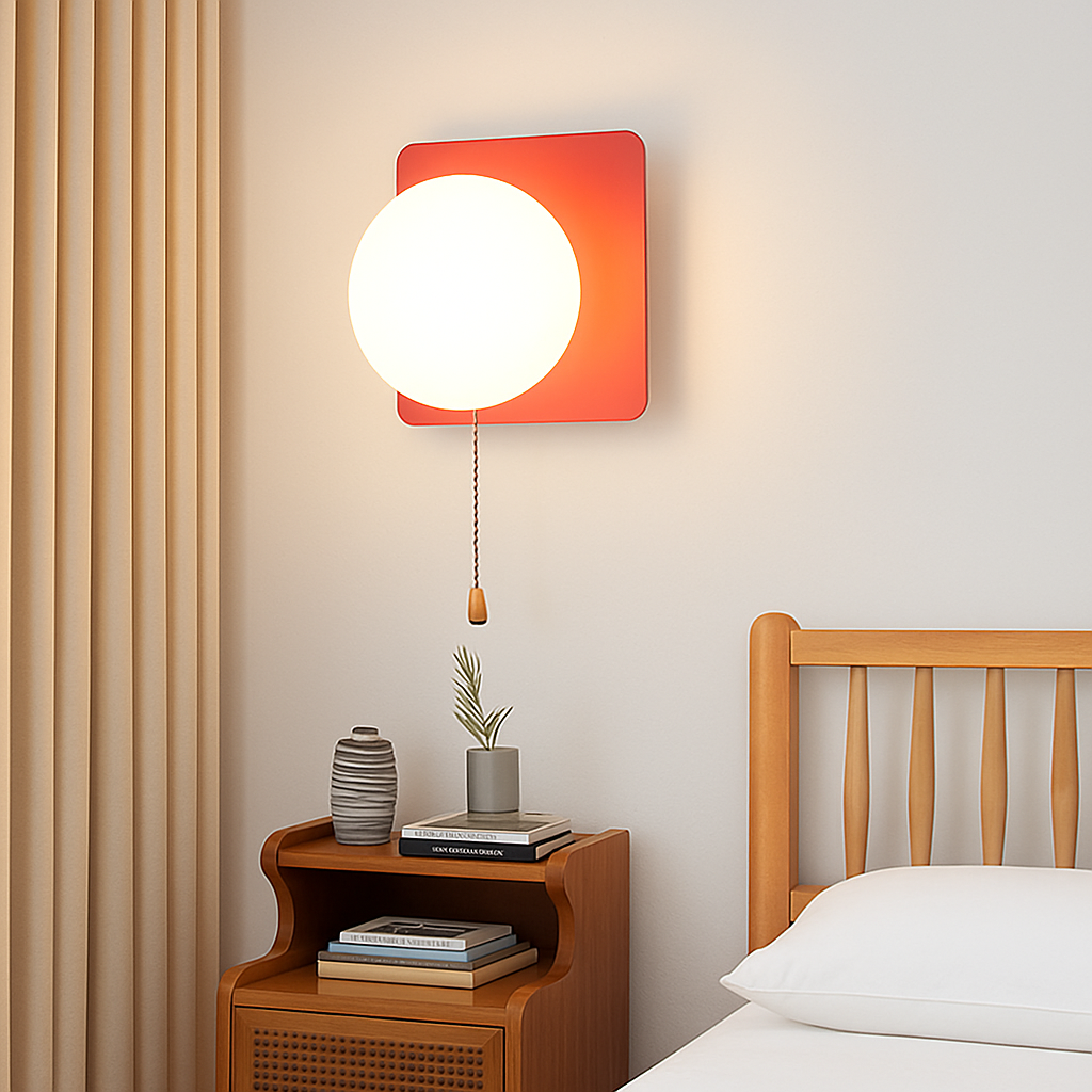 applique murale nordique en verre avec interrupteur éclairage intérieur décoratif - vue 4 sur 23
