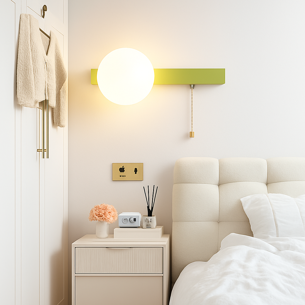applique murale nordique en verre avec interrupteur éclairage intérieur décoratif - vue 5 sur 23