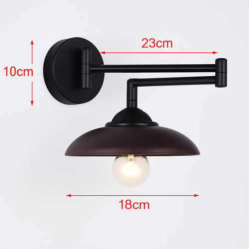 applique murale nordique grain de bois bras bascule style japonais rétractable pliable - vue 11 sur 10