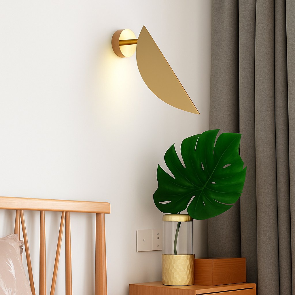 applique murale nordique à led avec feuilles réglables pour décoration intérieure - vue 3 sur 7