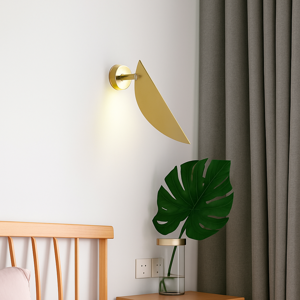 applique murale nordique à led avec feuilles réglables pour décoration intérieure - vue 5 sur 7