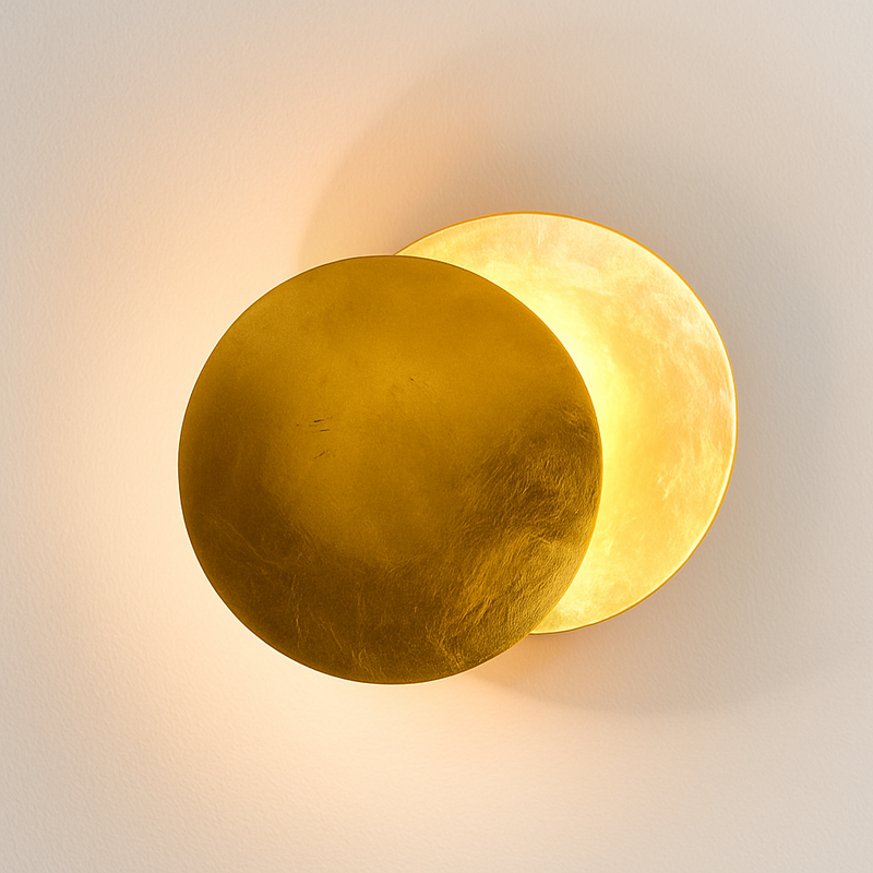 applique murale nordique lune éclipse ronde rotative décoration maison