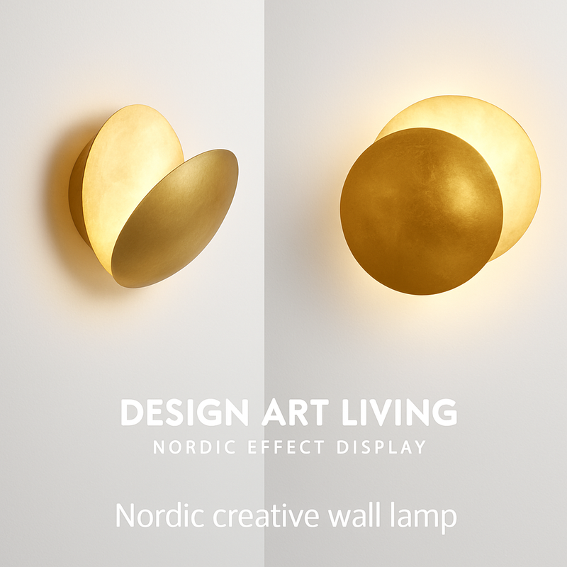 applique murale nordique lune éclipse ronde rotative décoration maison