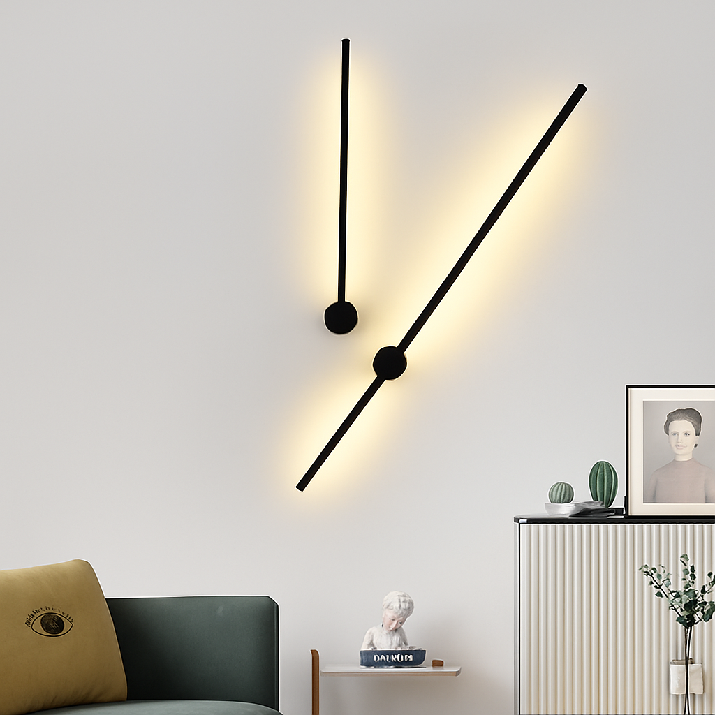applique murale nordique minimaliste moderne longue bande - vue 6 sur 18
