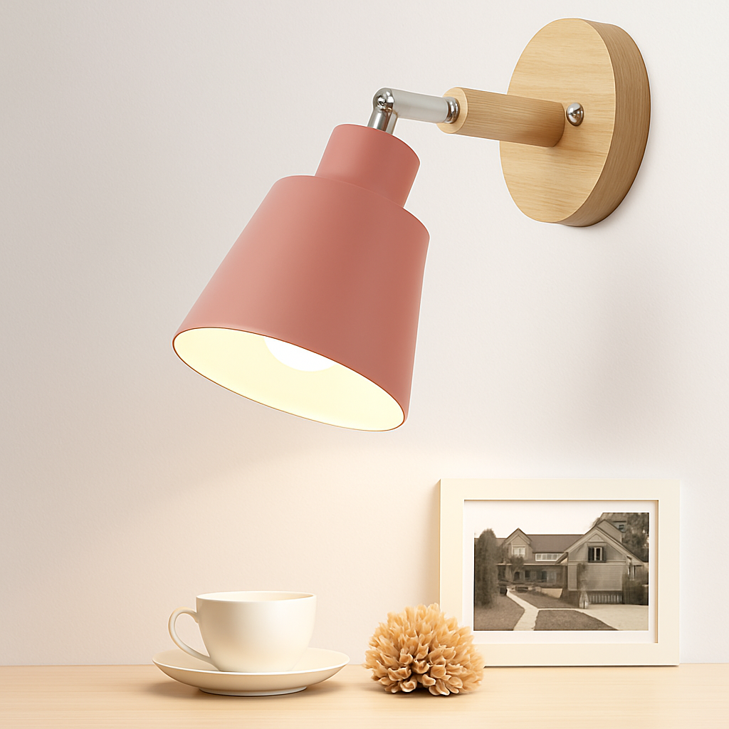 applique murale nordique rotative avec interrupteur macaron - vue 6 sur 23