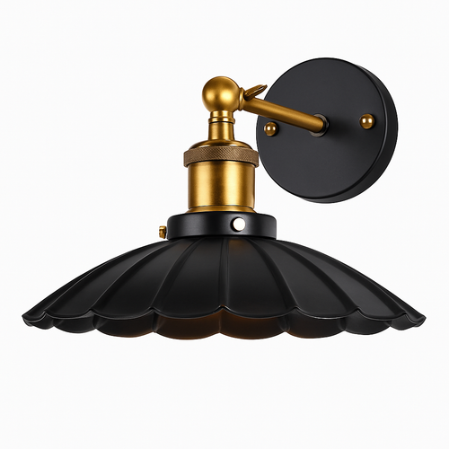 Applique murale rétro à LED avec abat-jour tuile métal Home - vue 2 sur 5