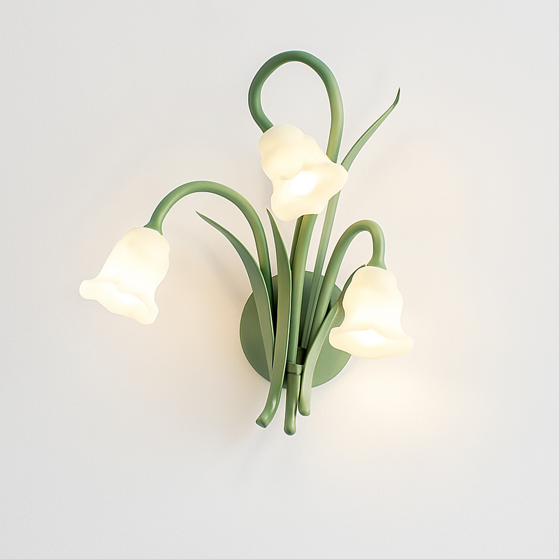 Applique murale rétro restaurant vert led éclairage fleurs créatives américaines