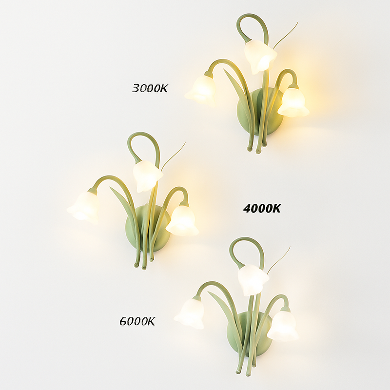 Applique murale rétro restaurant vert led éclairage fleurs créatives américaines