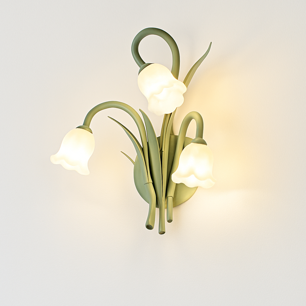 Applique murale rétro restaurant vert led éclairage fleurs créatives américaines - vue 5 sur 7