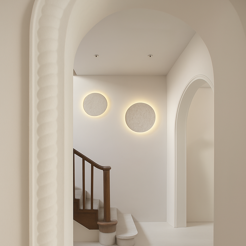 applique murale ronde en pierre naturelle pour ambiance artistique - vue 5 sur 8
