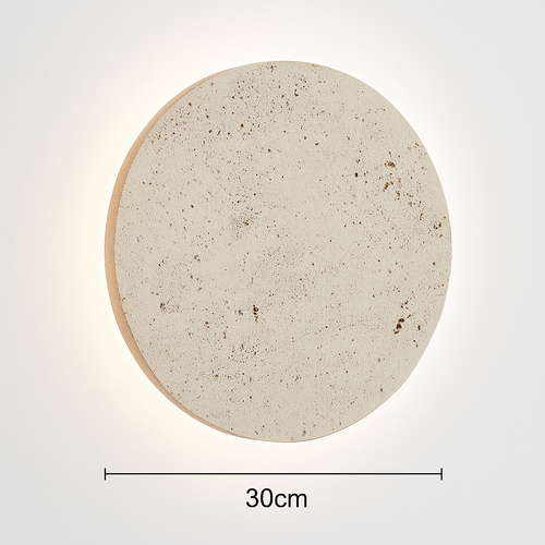applique murale ronde en pierre naturelle pour ambiance artistique - vue 8 sur 8